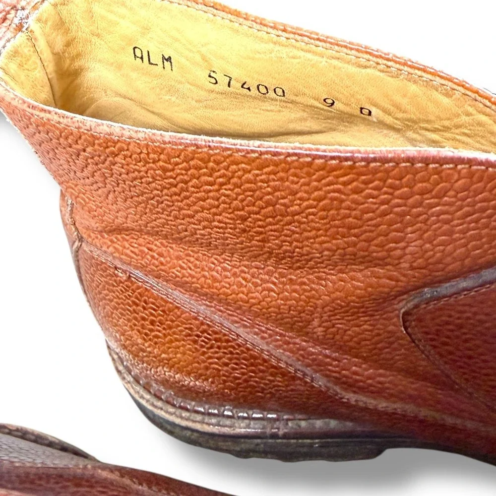 Rare Vintage Polo Ralph Lauren Brown Leather Double‎ Monk Strap Chukka Boots 9 D
